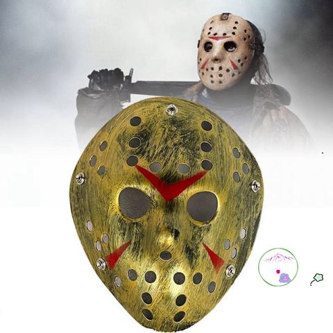 Mặt Nạ Jason Halloween - Phụ Kiện Cosplay Kinh Dị Màu Trắng, Đạo Cụ Trang Trí, Thứ Sáu Ngày 13