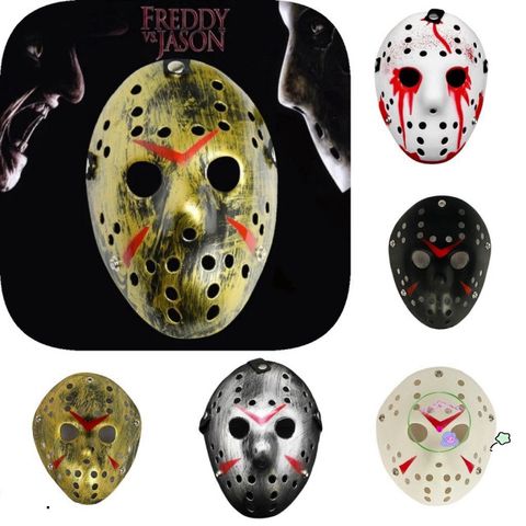 Mặt Nạ Jason Halloween - Phụ Kiện Cosplay Kinh Dị Màu Trắng, Đạo Cụ Trang Trí, Thứ Sáu Ngày 13