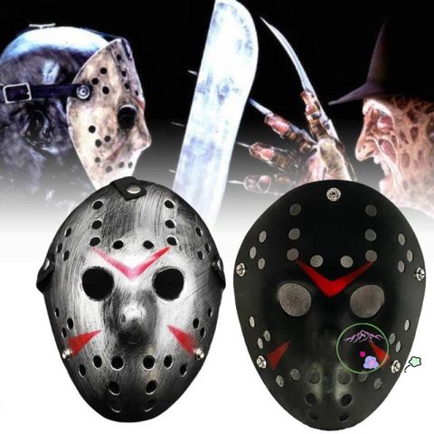 Mặt Nạ Jason Halloween - Phụ Kiện Cosplay Kinh Dị Màu Trắng, Đạo Cụ Trang Trí, Thứ Sáu Ngày 13