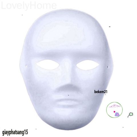 Mặt Nạ Giấy Trắng DIY Cho Bé - Phụ Kiện Hóa Trang Halloween Thú Vị, Nghệ Thuật Sáng Tạo