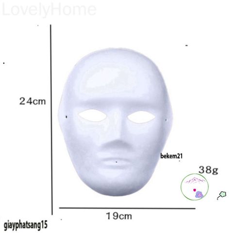 Mặt Nạ Giấy Trắng DIY Cho Bé - Phụ Kiện Hóa Trang Halloween Thú Vị, Nghệ Thuật Sáng Tạo