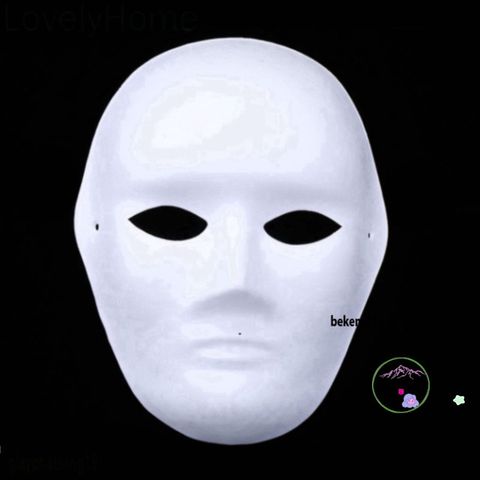 Mặt Nạ Giấy Trắng DIY Cho Bé - Phụ Kiện Hóa Trang Halloween Thú Vị, Nghệ Thuật Sáng Tạo