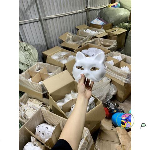 Set 10 Mặt Nạ Giấy Bồi Có Dây Đeo - Sáng Tạo Tô Màu Trung Thu - Giá Sỉ Hấp Dẫn, Giao Hàng Nhanh Chóng