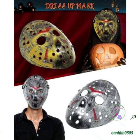 Mặt Nạ Cosplay Jason Voorhees Bằng Nhựa - Phụ Kiện Halloween Huyền Bí cho Tiệc Tùng và Sự Kiện Scary Fans