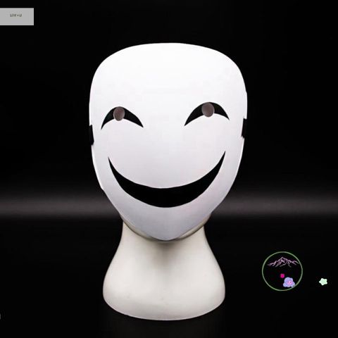 Mặt Nạ Trắng Cosplay Hiruko Anime - Phụ Kiện Halloween Độc Đáo Cho Fan Anime, Kích Thước 21,5cm x 17cm x 6cm