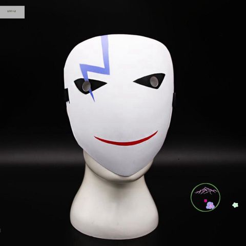 Mặt Nạ Trắng Cosplay Hiruko Anime - Phụ Kiện Halloween Độc Đáo Cho Fan Anime, Kích Thước 21,5cm x 17cm x 6cm