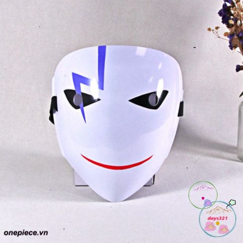 Mặt Nạ Cosplay Đen Trắng Hiruko - Phụ Kiện Hóa Trang Anime Bullet Đen, Đồ Trang Trí Nghệ Thuật