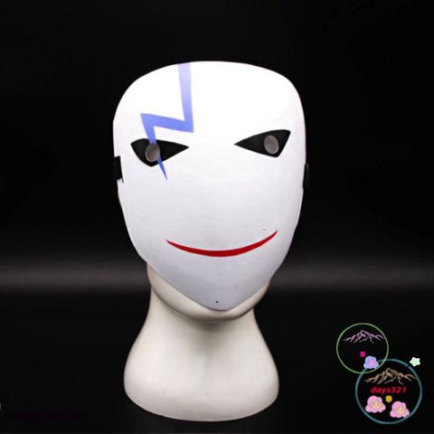 Mặt Nạ Cosplay Đen Trắng Hiruko - Phụ Kiện Hóa Trang Anime Bullet Đen, Đồ Trang Trí Nghệ Thuật