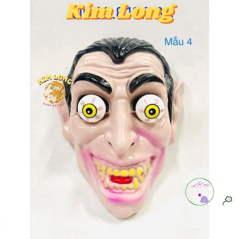 Mặt Nạ Ma Cà Rồng Halloween - Mặt Nạ Hóa Trang Kinh Dị Cho Trẻ Em & Người Lớn, Nhiều Mẫu Màu Sắc, Chất Liệu Nhựa
