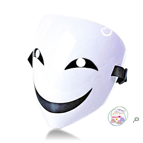 Mặt Nạ Halloween HIRUKO Hình Mặt Cười Trắng Ngộ Nghĩnh - Phụ Kiện Cosplay Thời Trang Party Unisex