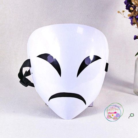 Mặt Nạ Halloween HIRUKO Hình Mặt Cười Trắng Ngộ Nghĩnh - Phụ Kiện Cosplay Thời Trang Party Unisex