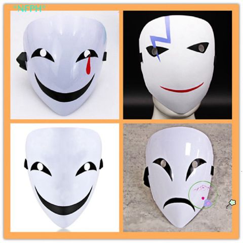 Mặt Nạ Hóa Trang Hiruko Cosplay Đen Trắng - Phụ Kiện Anime Bullet Đen Độc Lạ, Thiết Kế Chất Lượng Cao