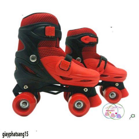 Giày Trượt Patin 4 Bánh 2 Hàng An Toàn - Bộ Bảo Hộ Kèm Theo, Chất Liệu Cao Cấp, Thiết Kế Thời Trang Cho Bé