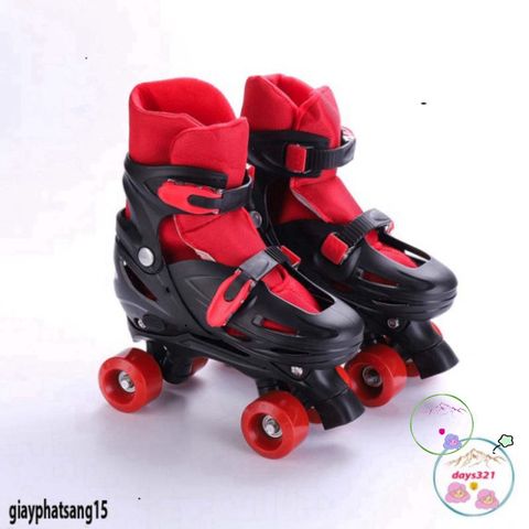 Giày Trượt Patin 4 Bánh 2 Hàng An Toàn - Bộ Bảo Hộ Kèm Theo, Chất Liệu Cao Cấp, Thiết Kế Thời Trang Cho Bé