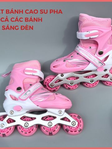 Giày Patin Phát Sáng Trẻ Em - Giày Trượt Sport QF Thế Hệ Mới Kèm Thanh Cờ Lê - Thiết Kế Êm Ái, Đủ Kích Thước Nhiều Màu Sắc