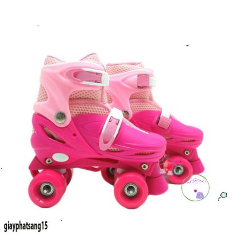 Giày Patin 4 Bánh Chống Ngã Cho Trẻ Em - Giày Trượt Patin An Toàn, Đầy Thú Vị Cho Bé Từ 5-14 Tuổi