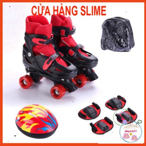 Giày Trượt Patin 4 Bánh An Toàn, Tặng Bộ Bảo Hộ Chất Lượng - Lướt êm, Kiểu Dáng Trẻ Trung, Dễ Dàng Điều Chỉnh Kích Cỡ