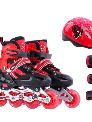 Giày Patin Sáng Đèn Trẻ Em - Giày Trượt Cao Cấp Thế Hệ Mới Kèm Cờ Lê Tháo Lốp, Nhiều Màu Sắc, Kích Thước Từ 15-26cm