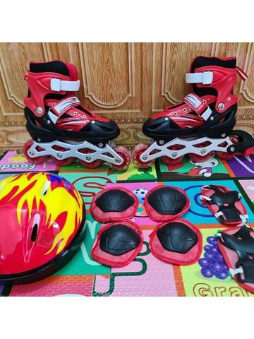 Giày Patin Sáng Đèn Trẻ Em - Giày Trượt Cao Cấp Thế Hệ Mới Kèm Cờ Lê Tháo Lốp, Nhiều Màu Sắc, Kích Thước Từ 15-26cm