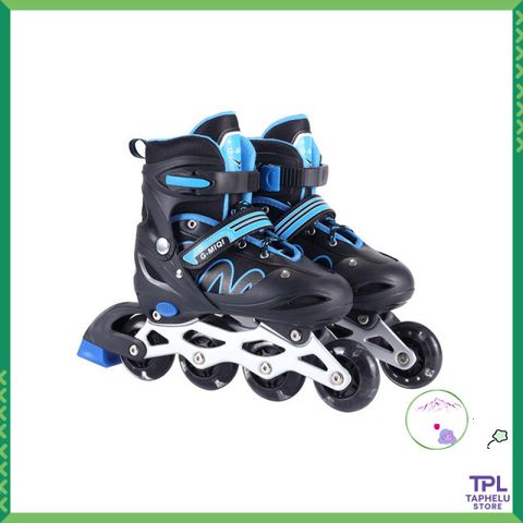 Giày Patin Điều Chỉnh Cho Trẻ Em & Người Lớn - Giày Trượt Bán Chạy Màu Đen/Xanh/Đỏ/Hồng, Chất Lượng Cao, Đổi Trả Thoải Mái