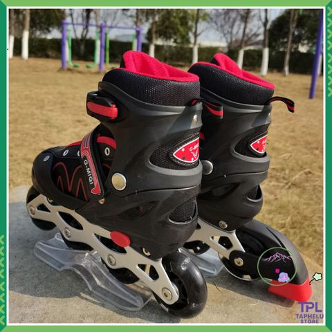 Giày Patin Điều Chỉnh Cho Trẻ Em & Người Lớn - Giày Trượt Bán Chạy Màu Đen/Xanh/Đỏ/Hồng, Chất Lượng Cao, Đổi Trả Thoải Mái