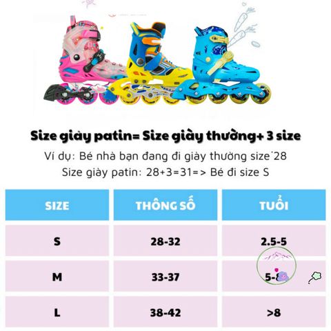 Giày Patin Trẻ Em Centosy Dolphin - Bánh Xe Đèn Sáng, Có Thể Điều Chỉnh Kích Thước, Tặng Kèm Bảo Vệ An Toàn, Thể Thao Vui Nhộn