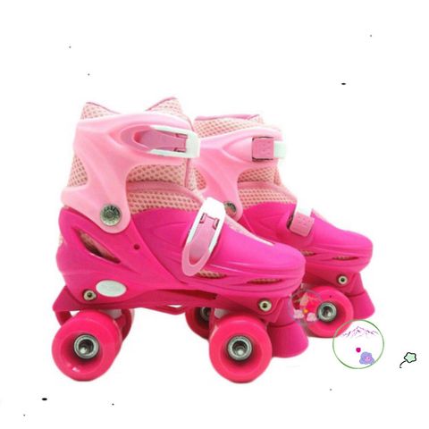 Giày Patin 4 Bánh An Toàn Cho Trẻ Em - Thiết Kế 2 Hàng Chắc Chắn, Size Từ 27-42 - Dành Cho Bé Lướt Thoải Mái!