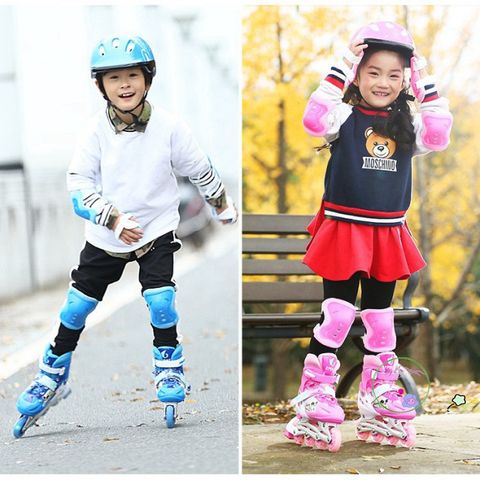 Giày Patin Batanh Sport Kèm Bộ Bảo Hộ và Bánh Xe Phát Sáng - Điều Chỉnh Kích Thước Cho Mọi Lứa Tuổi, Phù Hợp Cho Người Mới Chơi
