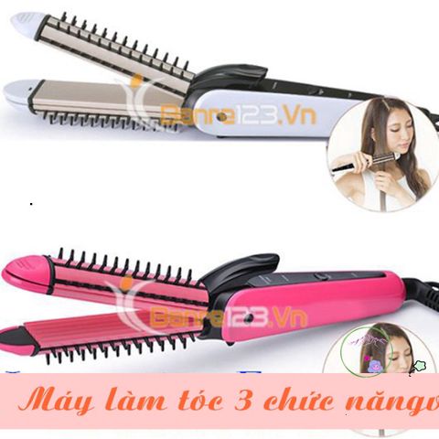 Máy Làm Tóc 3 Trong 1 NOVA 8890 - Uốn, Duỗi, Chải Đa Năng - Thiết Bị Làm Đẹp Tiện Lợi Cho Tóc Wavy, Thẳng, Sóng