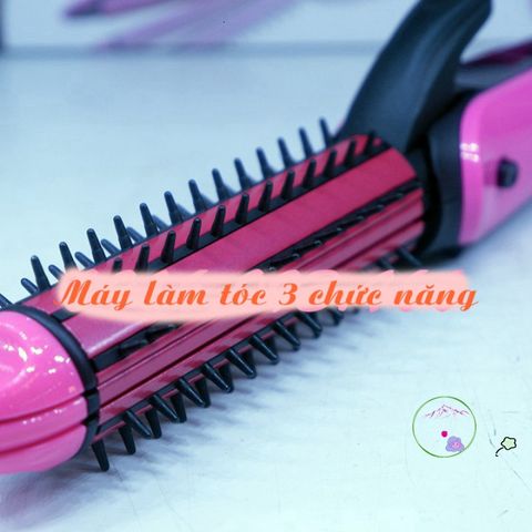 Máy Làm Tóc 3 Trong 1 NOVA 8890 - Uốn, Duỗi, Chải Đa Năng - Thiết Bị Làm Đẹp Tiện Lợi Cho Tóc Wavy, Thẳng, Sóng