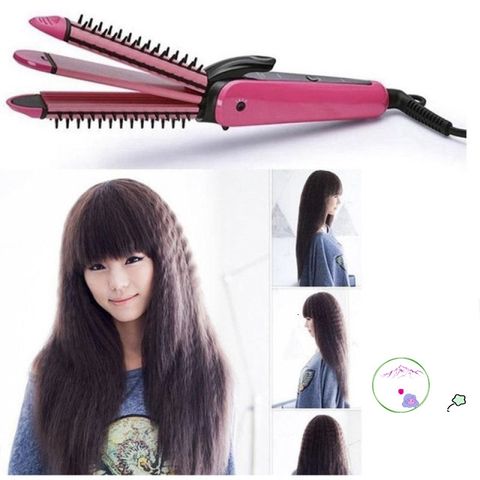 Máy Là Tóc Nova 8890 3 Trong 1 - Lược Điện Uốn Xoăn, Dập Xù & Là Thẳng Tiện Lợi, Thiết Kế Nhỏ Gọn, Chất Lượng Cao