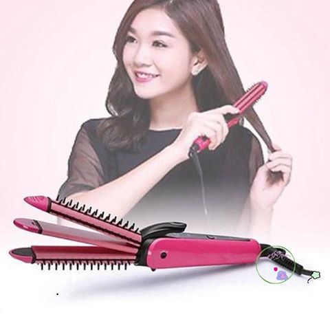 Lược điện Nova NHC-8890 3 trong 1 - Máy kẹp, uốn tóc đa năng, thiết kế nhỏ gọn, an toàn cho mọi loại tóc, dễ sử dụng.