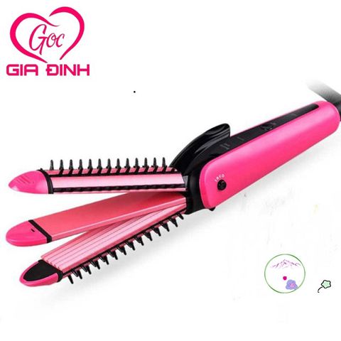 Máy Là Tóc 3 Trong 1 NOVA 8890 - Là Thẳng, Uốn Xoăn, Bấm Xù - Thiết Kế Nhỏ Gọn, An Toàn Cho Tóc, Công Nghệ Nano Bảo Vệ Tóc