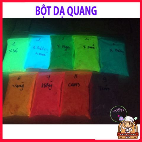 Bột Dạ Quang Phát Sáng Trong Đêm - Bột Huỳnh Quang Pha Chế Tạo Hiệu Ứng Ánh Sáng 50g & 100g Cho Nghệ Thuật DIY