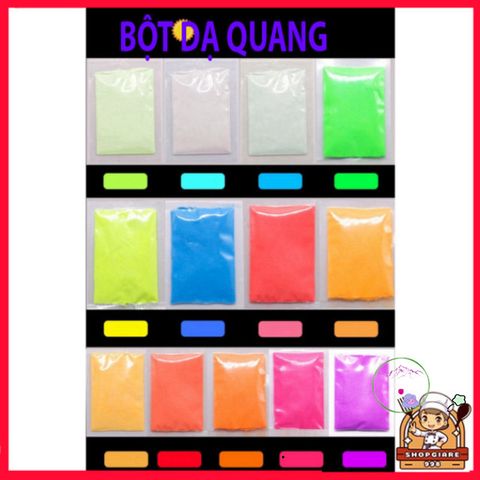 Bột Dạ Quang Mịn 10g Phát Sáng Trong Bóng Tối - Chọn Màu Huỳnh Quang Dùng Cho Mọi Dịp Trang Trí Nội Thất Và Ngoại Thất