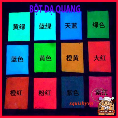 Bột Dạ Quang Mịn 10gr - Chất Tô Điểm Sa Bàn, Tiểu Cảnh, Epoxy DIY Phát Sáng Mạnh Trong Bóng Tối - Trang Trí Sáng Tạo Mới Lạ