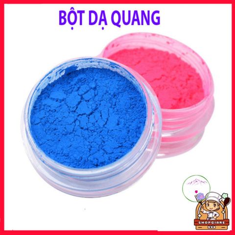 Bột dạ quang phát sáng 5gr - Pha nhựa epoxy resin và trang trí nội thất, ứng dụng trong TQ thuật, màu sắc sặc sỡ, phát sáng lâu.