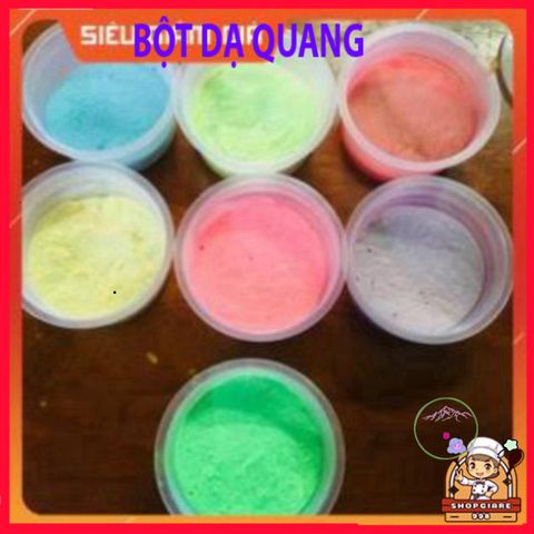 Bột Dạ Quang Hộp 5 Gram Phát Sáng Huỳnh Quang - Màu Sáng Vàng, Xanh, Hồng - Dùng Làm Sơn Minh Họa và Nghệ Thuật