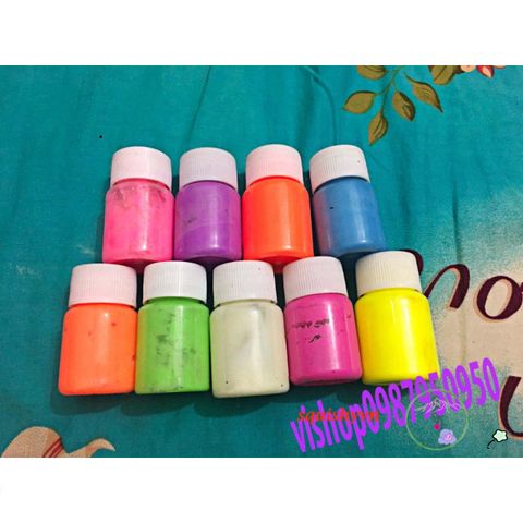 Sơn Dạ Quang Phát Sáng 9 Màu 22ml - Sơn Nước An Toàn Cho Da, Phù Hợp Vẽ Tạo Kiểu Đêm Rực Rỡ