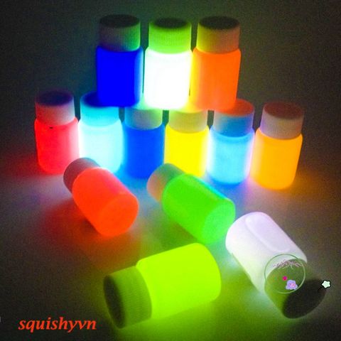 Bột Dạ Quang Siêu Sáng 20g - Phát Sáng Trong Bóng Tối, Bột Handmade Trộn Keo Trang Trí DIY An Toàn, 8 Màu Sắc Rực Rỡ