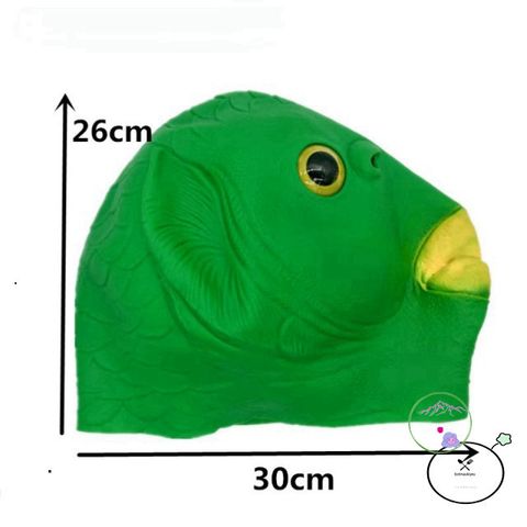 Mặt Nạ Cosplay Quái Vật Cá Xanh - Phụ Kiện Halloween & Tiệc Vui Vẻ, Chất Liệu Silicon An Toàn, Phù Hợp Người Lớn