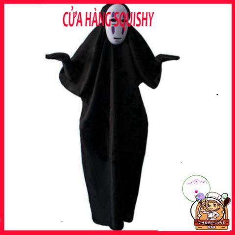 Bộ Costume Vô Diện Spirited Away - Áo Choàng Và Mặt Nạ Cosplay Cho Trẻ Em và Người Lớn - Đồ Hóa Trang Anime Chất Lượng Cao