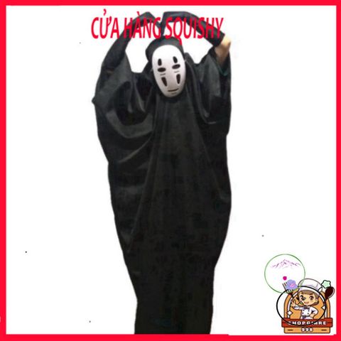Bộ Costume Vô Diện Spirited Away - Áo Choàng Và Mặt Nạ Cosplay Cho Trẻ Em và Người Lớn - Đồ Hóa Trang Anime Chất Lượng Cao