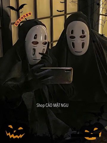 Bộ Hóa Trang Halloween Vô Diện 3 Món Cho Trẻ Em & Người Lớn - Cảm Hứng Từ Spirited Away, Áo, Mặt Nạ, Găng Tay Cosplay Thú Vị