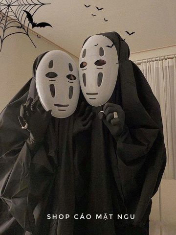 Bộ Hóa Trang Halloween Vô Diện 3 Món Cho Trẻ Em & Người Lớn - Cảm Hứng Từ Spirited Away, Áo, Mặt Nạ, Găng Tay Cosplay Thú Vị