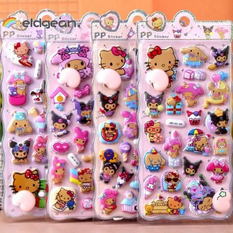 Sticker Kawaii ELDGEAN - Nhãn Dán Bong Bóng 3D Động Vật Dễ Thương Giảm Stress - Trang Trí Điện Thoại, Nội Thất Thú Vị
