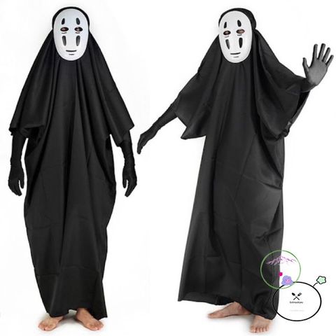 Bộ Trang Phục Vô Diện Halloween - Hóa Trang Bí Ẩn với Găng Tay và Mặt Nạ Độc Đáo cho Tiệc Hóa Trang