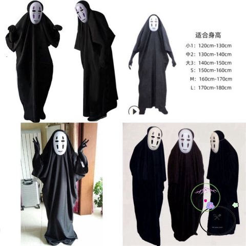 Bộ Trang Phục Vô Diện Halloween - Hóa Trang Bí Ẩn với Găng Tay và Mặt Nạ Độc Đáo cho Tiệc Hóa Trang