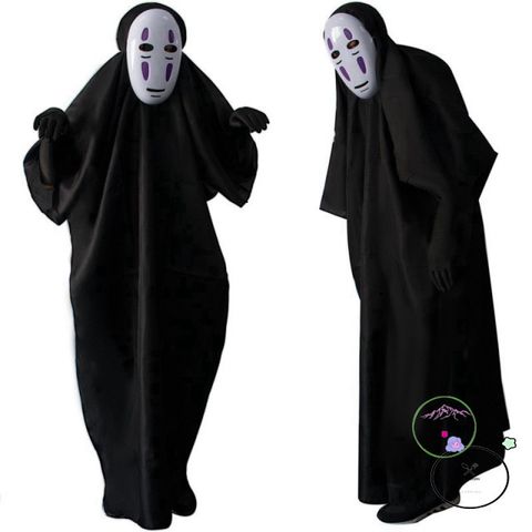 Bộ Trang Phục Vô Diện Halloween - Hóa Trang Bí Ẩn với Găng Tay và Mặt Nạ Độc Đáo cho Tiệc Hóa Trang
