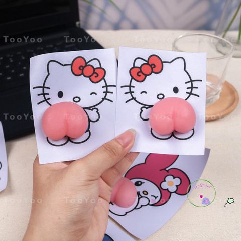 Bộ Sticker Silicon Chống Va Đập Sanrio 3D - Hình Dán Cinnamoroll, Kuromi, Melody, Pochacco, Hello Kitty - Phụ Kiện Đáng Yêu